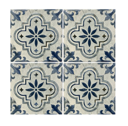 Fujiwa Flora-Beliz 6" x 6" Glossy Porcelain Pool Tile — product image 1