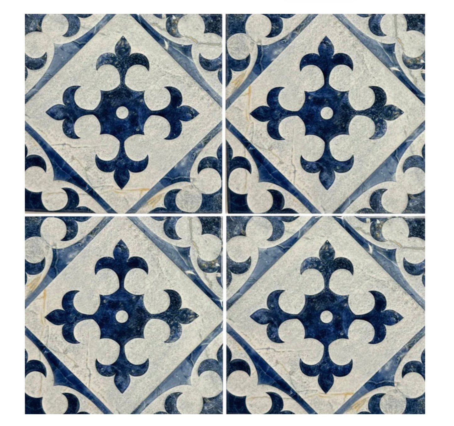 6x6 Fujiwa Flora Vera Porcelain Tile, Flora Series