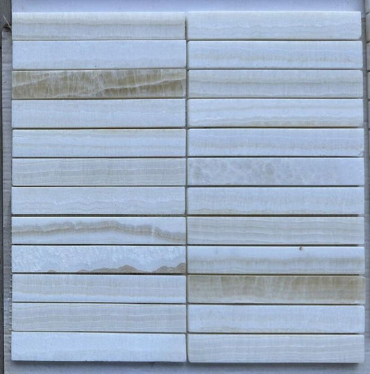 Vanilla Onyx KitKat Mosaic Tile 11.75 x 11.75
