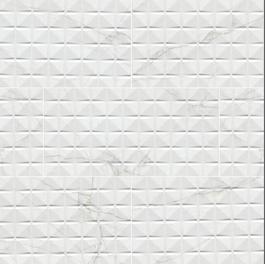 MSI Dymo - 12" x 24" Geometric Chex Wall Tile - Glossy Visual