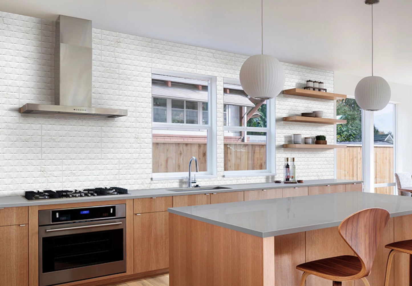 MSI Dymo - 12" x 24" Geometric Chex Wall Tile - Glossy Visual