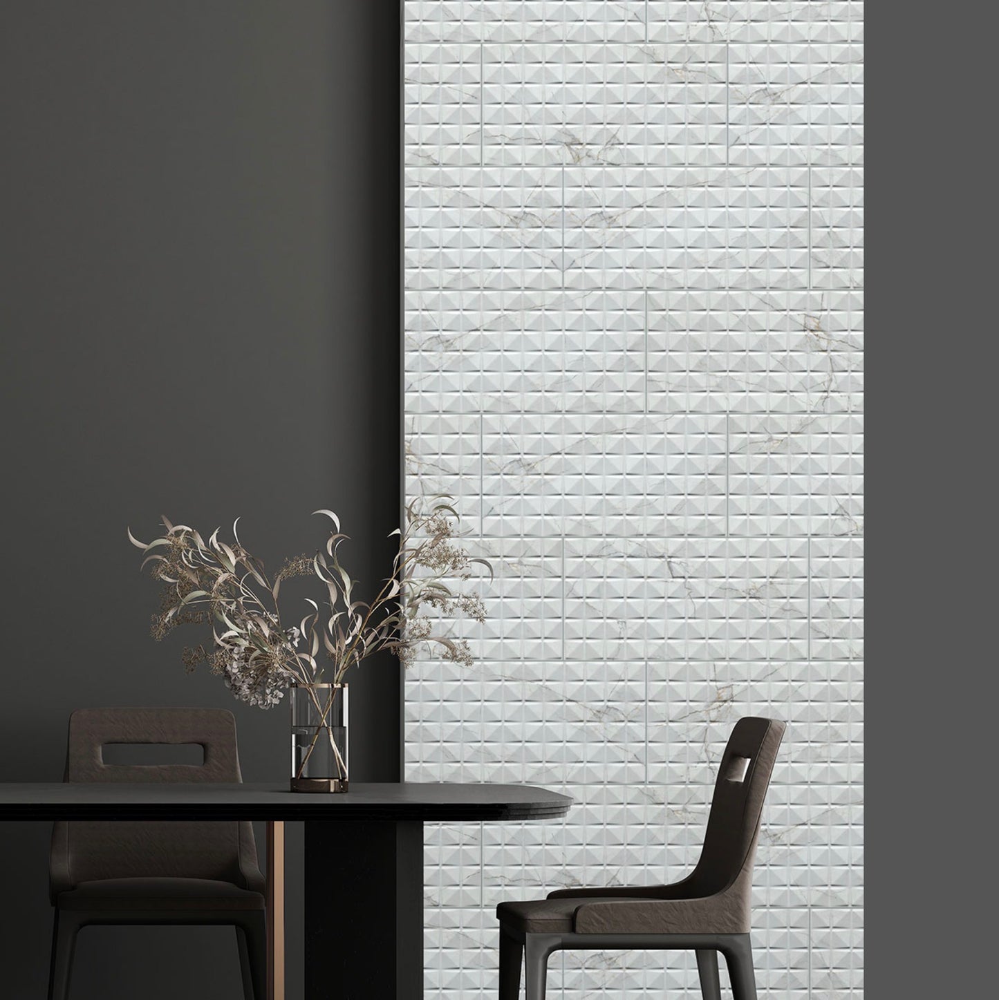 MSI Dymo - 12" x 24" Geometric Chex Wall Tile - Glossy Visual