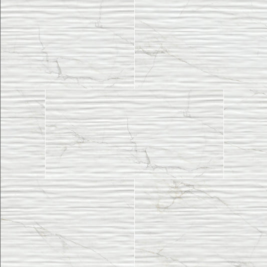 Dymo Calacatta Stripe White 12X24