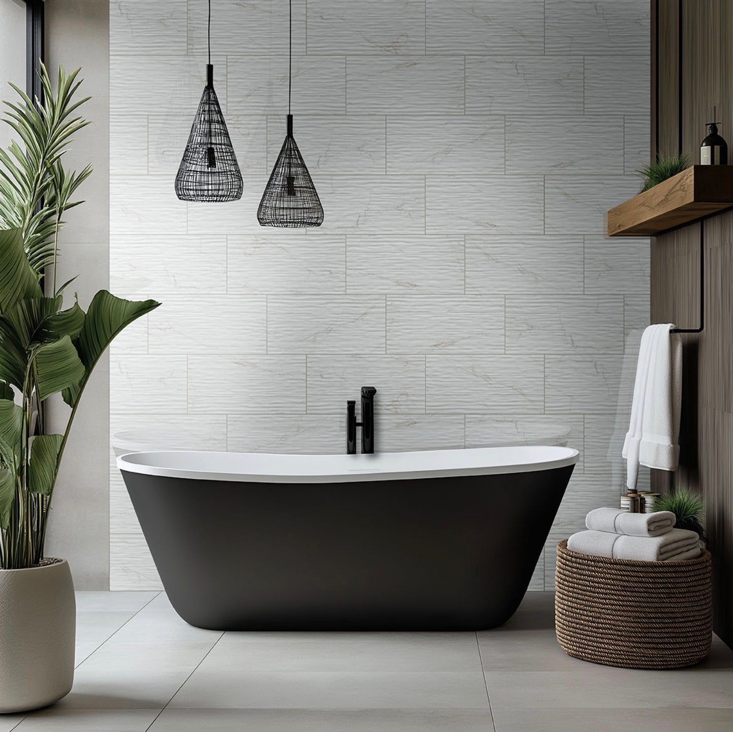 Dymo Calacatta Stripe White 12X24