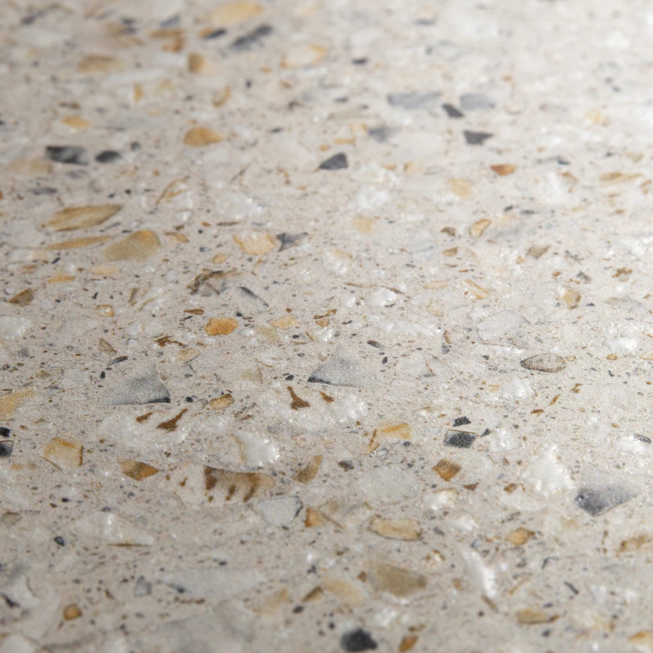 Mystere 24" x 24" Structured Terrazzo Porcelain Tile in Linen, Made in USA