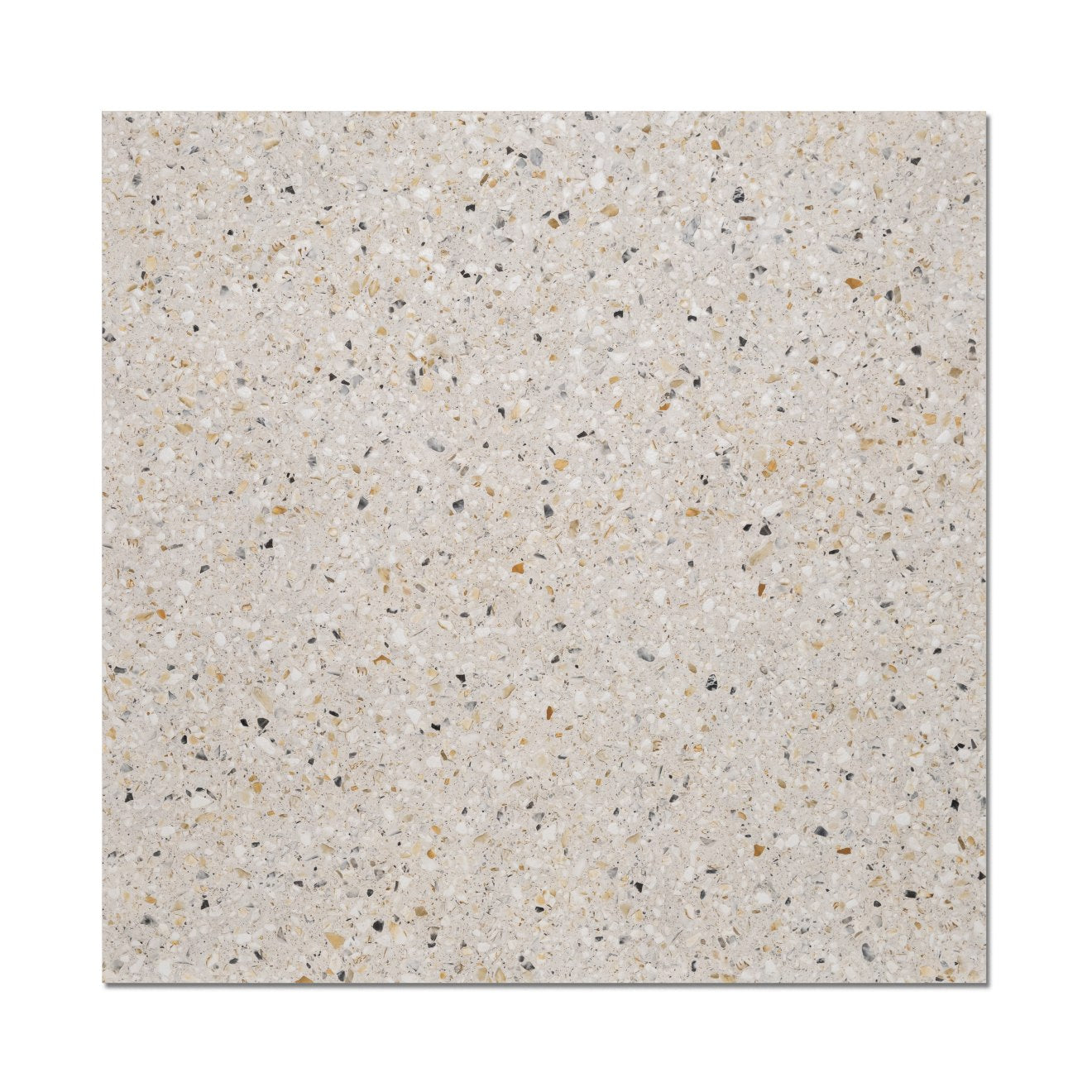 Mystere 24" x 24" Structured Terrazzo Porcelain Tile in Linen, Made in USA