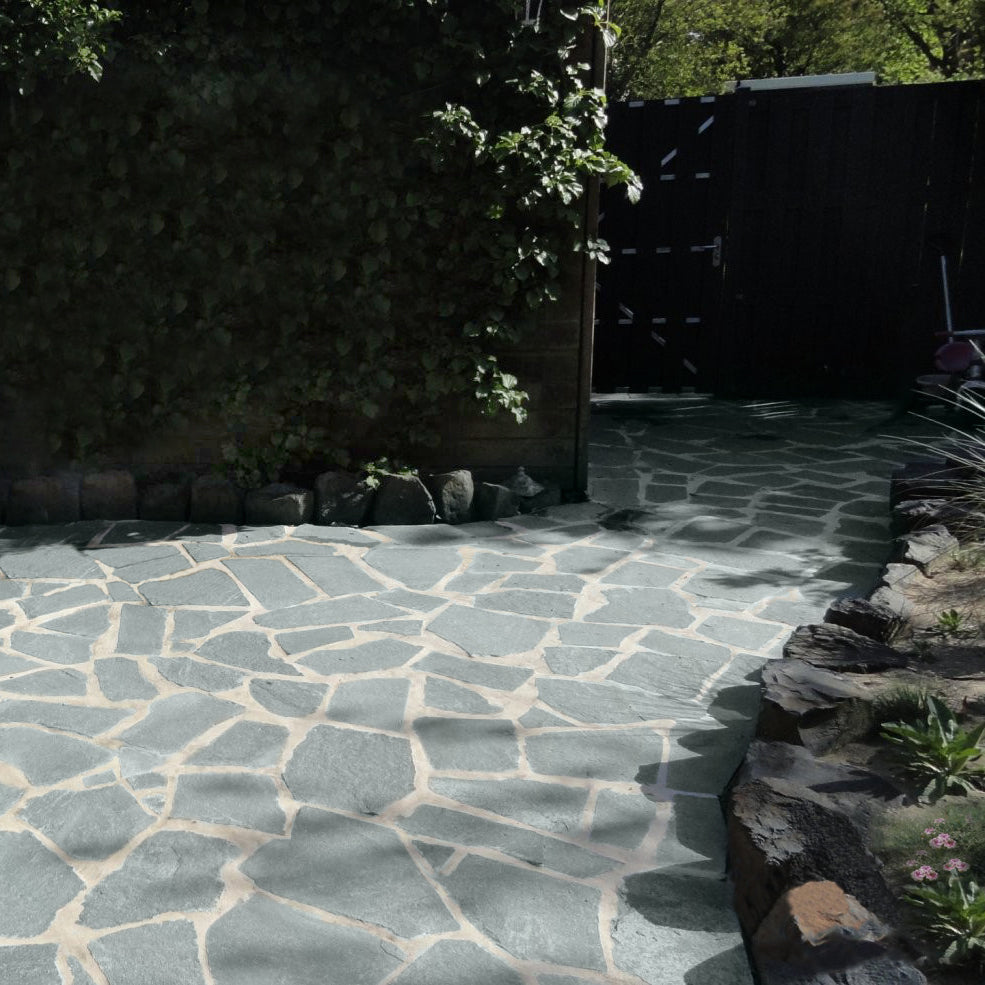 Indian Bluestone Slate Flagstone install