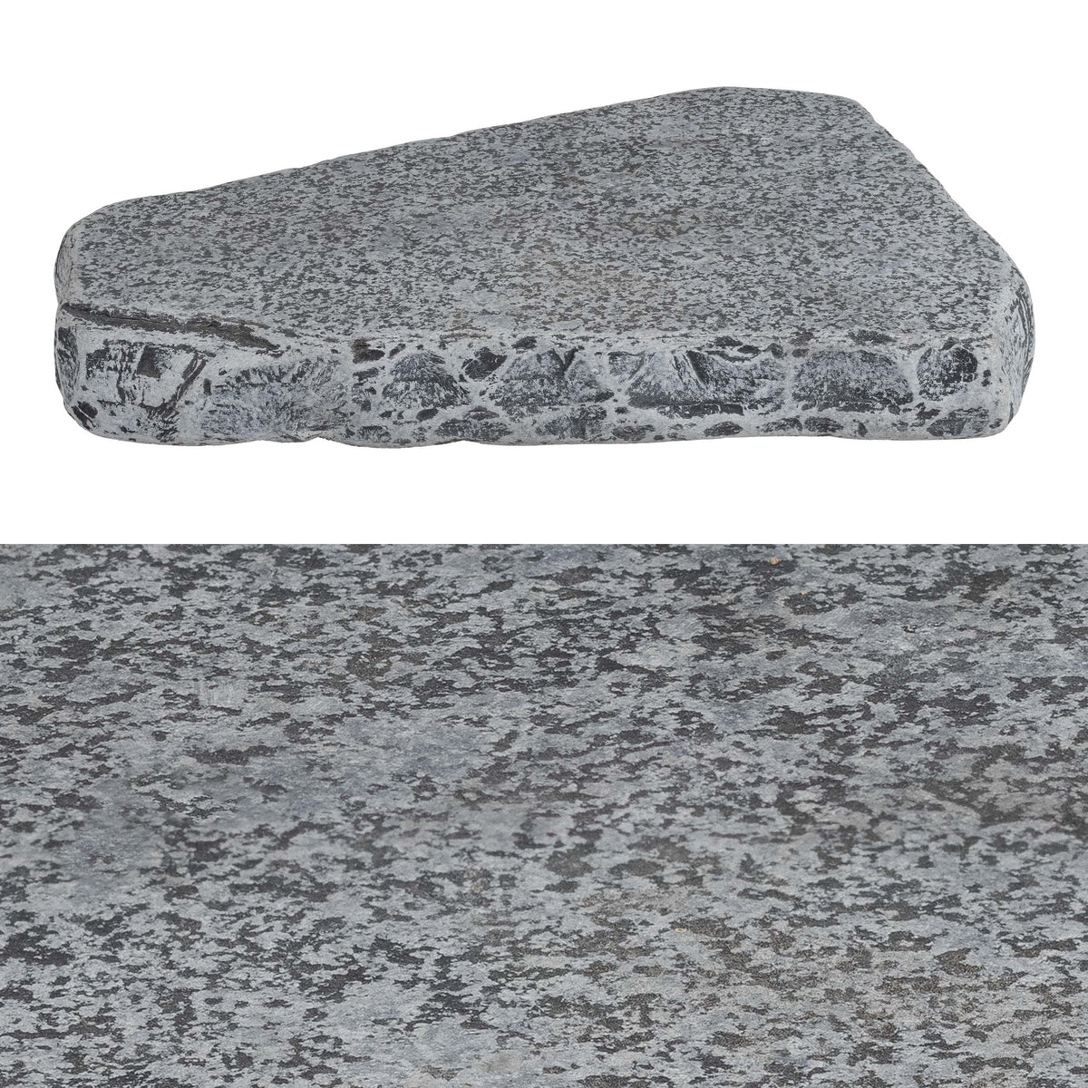 Lime Black Limestone Tumbled Flagstone