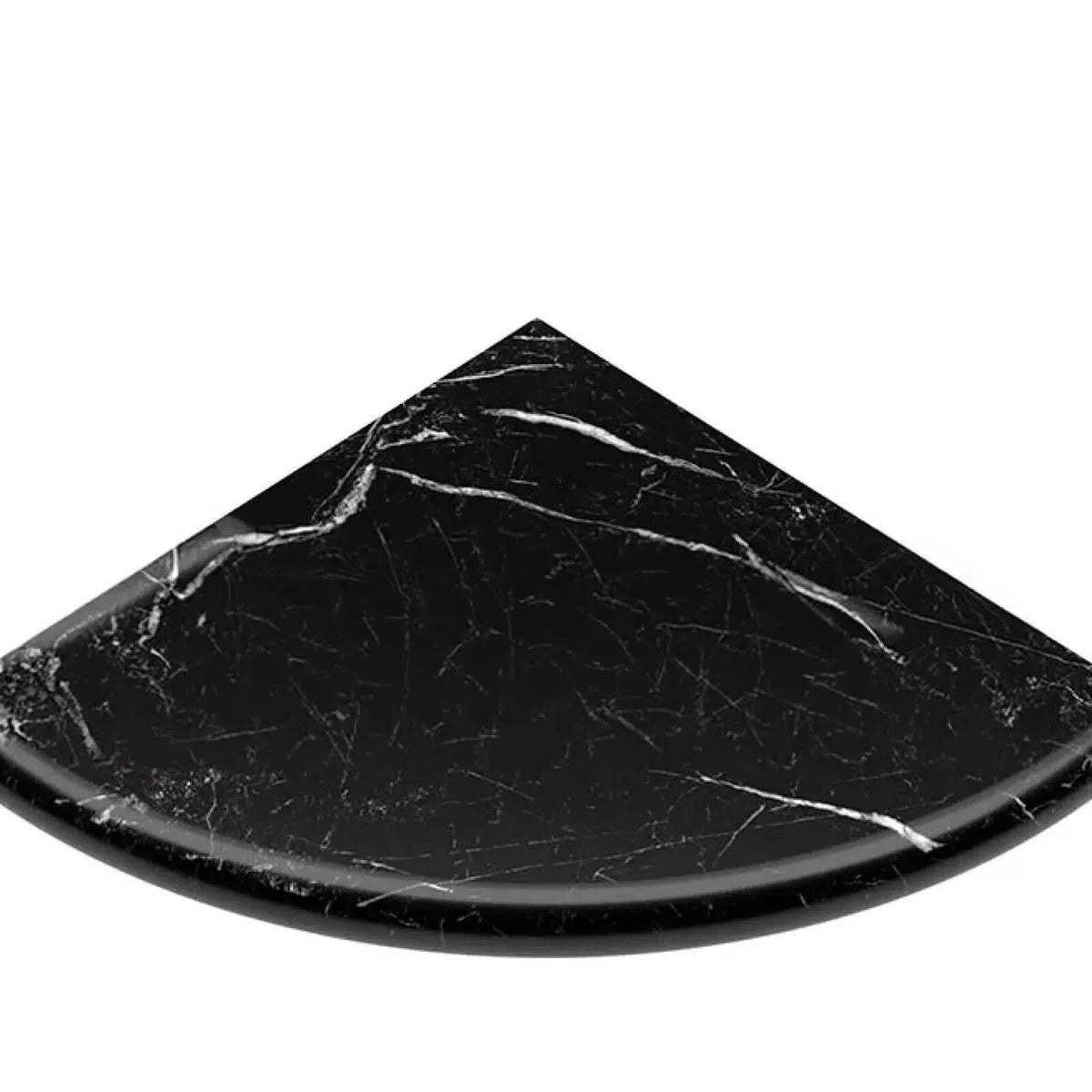 Nero Marquina marble shower corner shelf