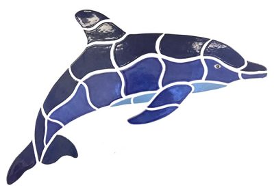 Fujiwa Porpoise watermark pool mosaic
