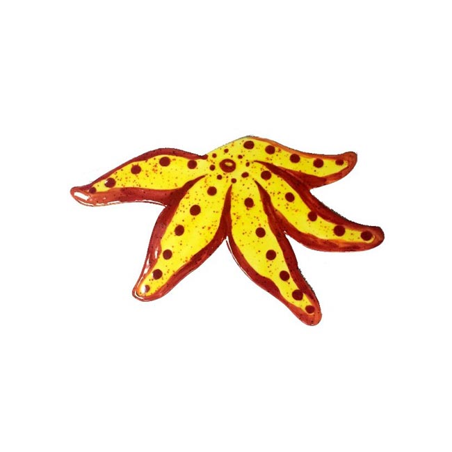 Fujiwa Starfish Yellow 8"x4" watermark pool mosaic