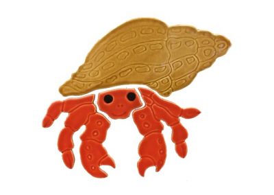 Fujiwa Sand Crab 10"x8" watermark pool mosaic