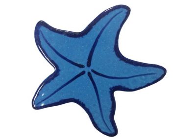 Fujiwa Starfish 2 Tone Blue 5"x5" watermark pool mosaic