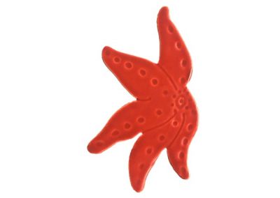 Fujiwa Starfish Red 8"x4" watermark pool mosaic