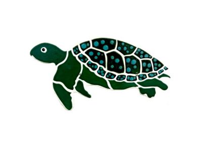 Fujiwa Turtle Medium 19"x11" watermark pool mosaic