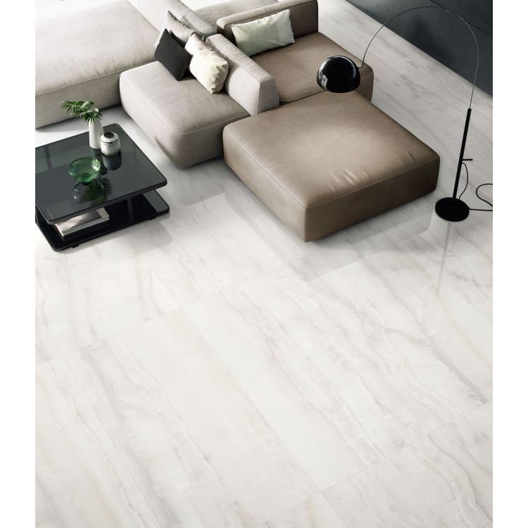 Akoya White Polished 24 x 48, SANT'AGOSTINO - Hey Tiles