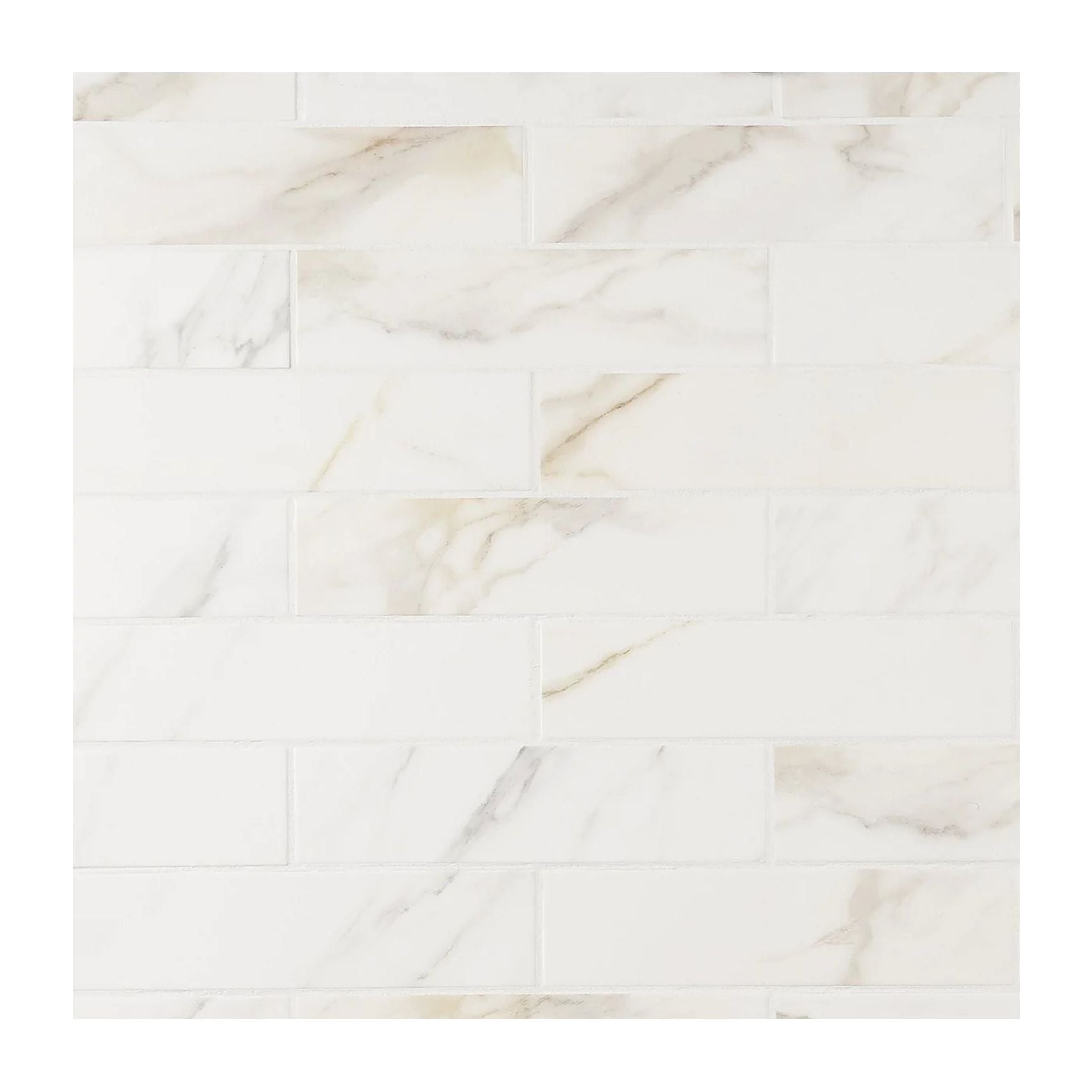 Amalfi Calacatta 3x12 Ceramic Tile Glossy / Matte - Hey Tiles