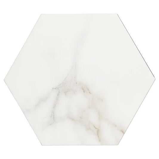 Amalfi Calacatta 6” Hexagon Porcelain Tile Glossy / Matte - Hey Tiles