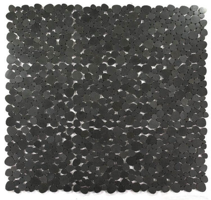 Aphrodite Basalt 12x12 tile featuring a pebble-like design in grey and black hues for a dramatic decor accent.