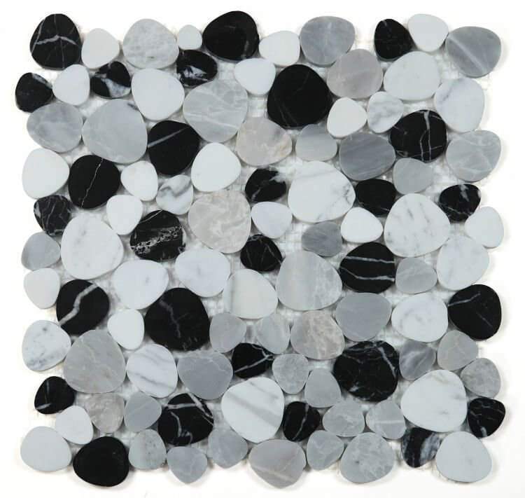 Moonlight Pebbles Pebble mosaic interior design - Hey Tiles