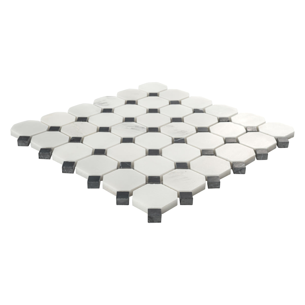 MSI Arabescato Carrara Octagon mosaic edge