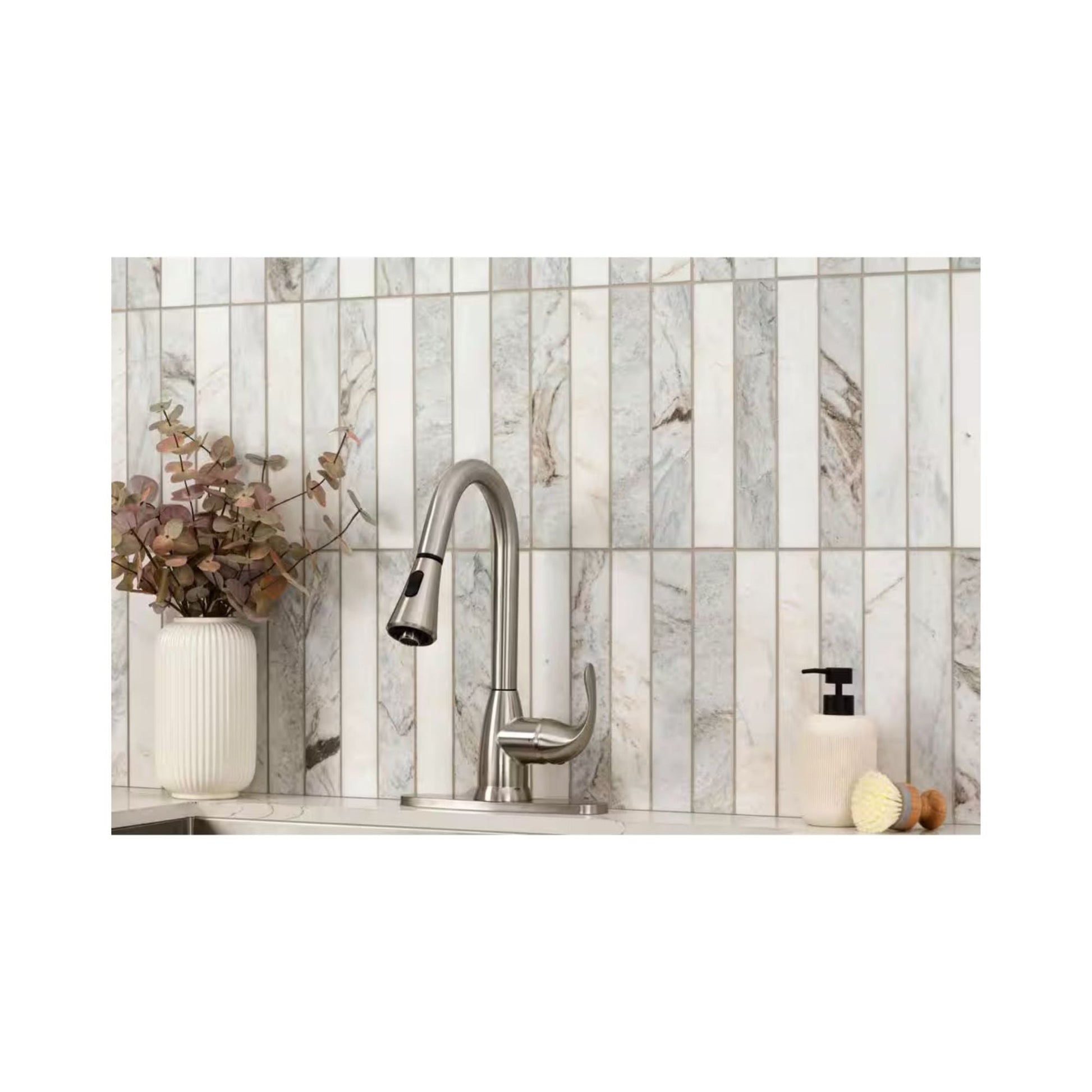 Arabescato Venato White 2X12 Stack Pattern Honed - Hey Tiles