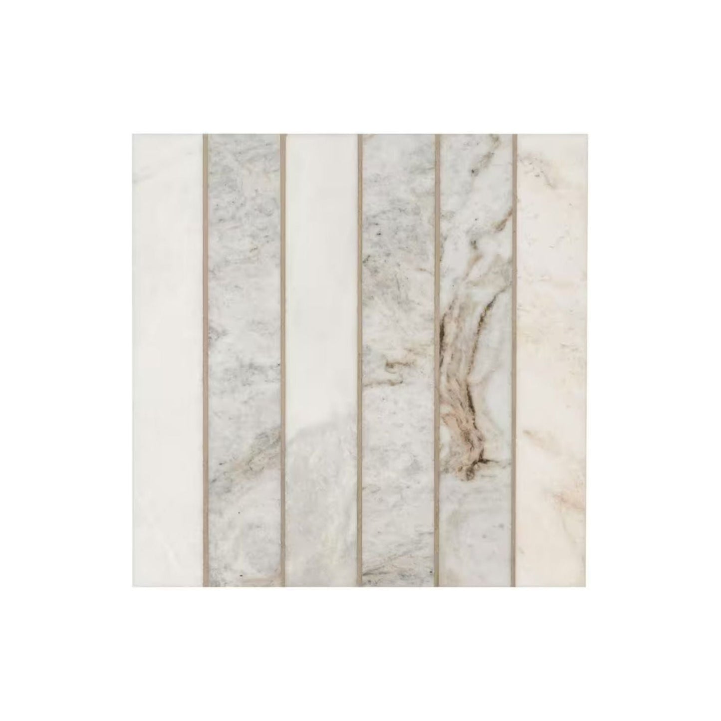 Arabescato Venato White 2X12 Stack Pattern Honed - Hey Tiles