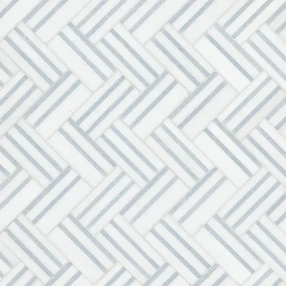 Azula Linea 8" x 13" Polished Marble Mosaic Floor and Wall Tile - Hey Tiles