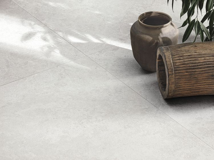 Beat White 24 x 48 Porcelain Tile by Refin - Hey Tiles