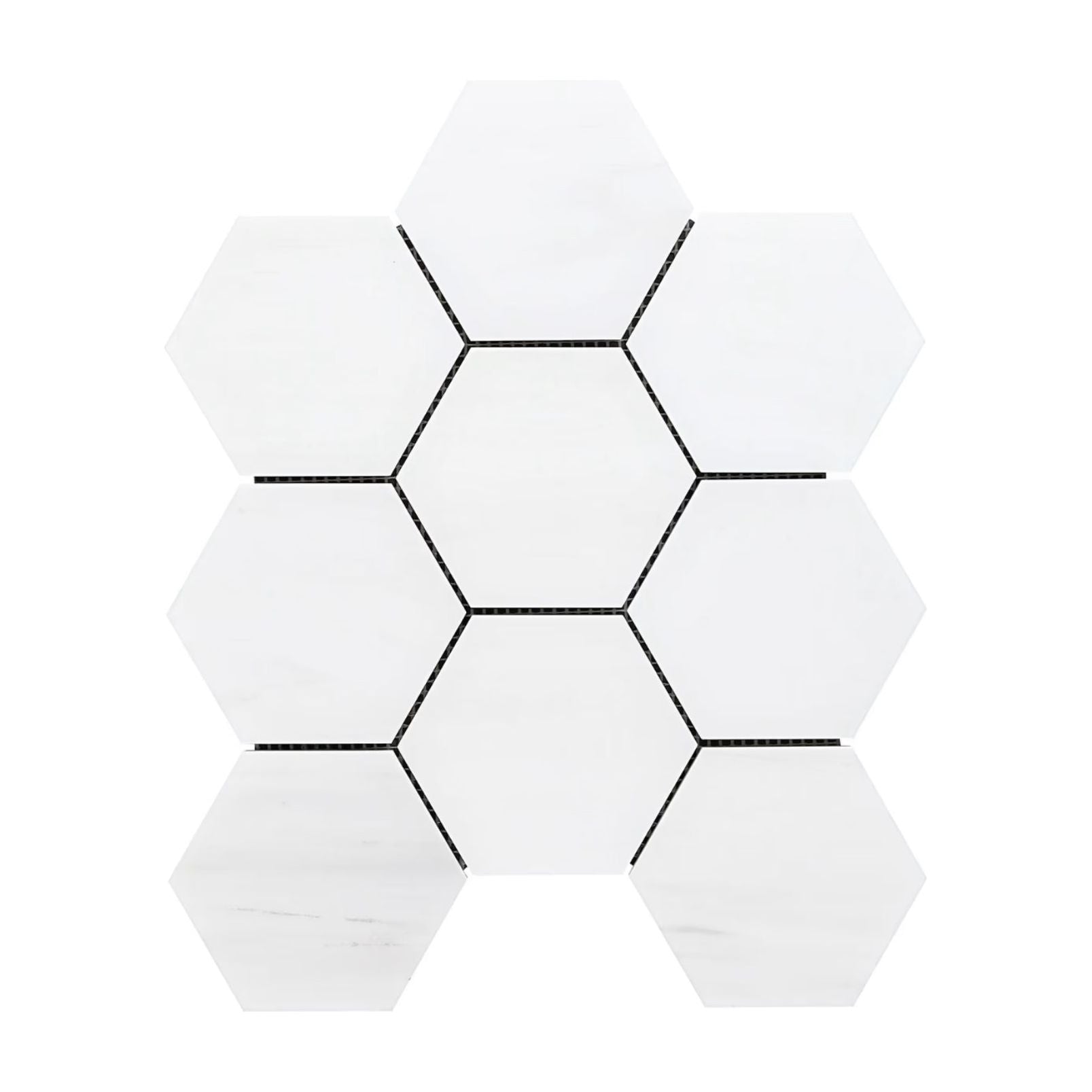 Bianco Dolomite 4" Hexagon Marble Mosaic - Hey Tiles