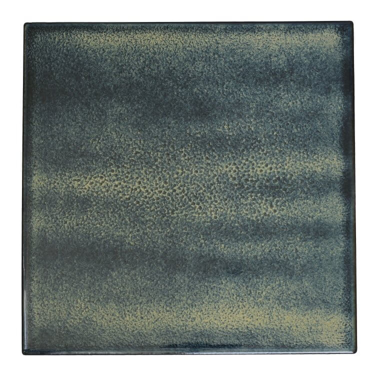 Calabash London Multiblue 12x12 handmade porcelain mosaic tile, pool rated, blue color, 3/8" thickness.