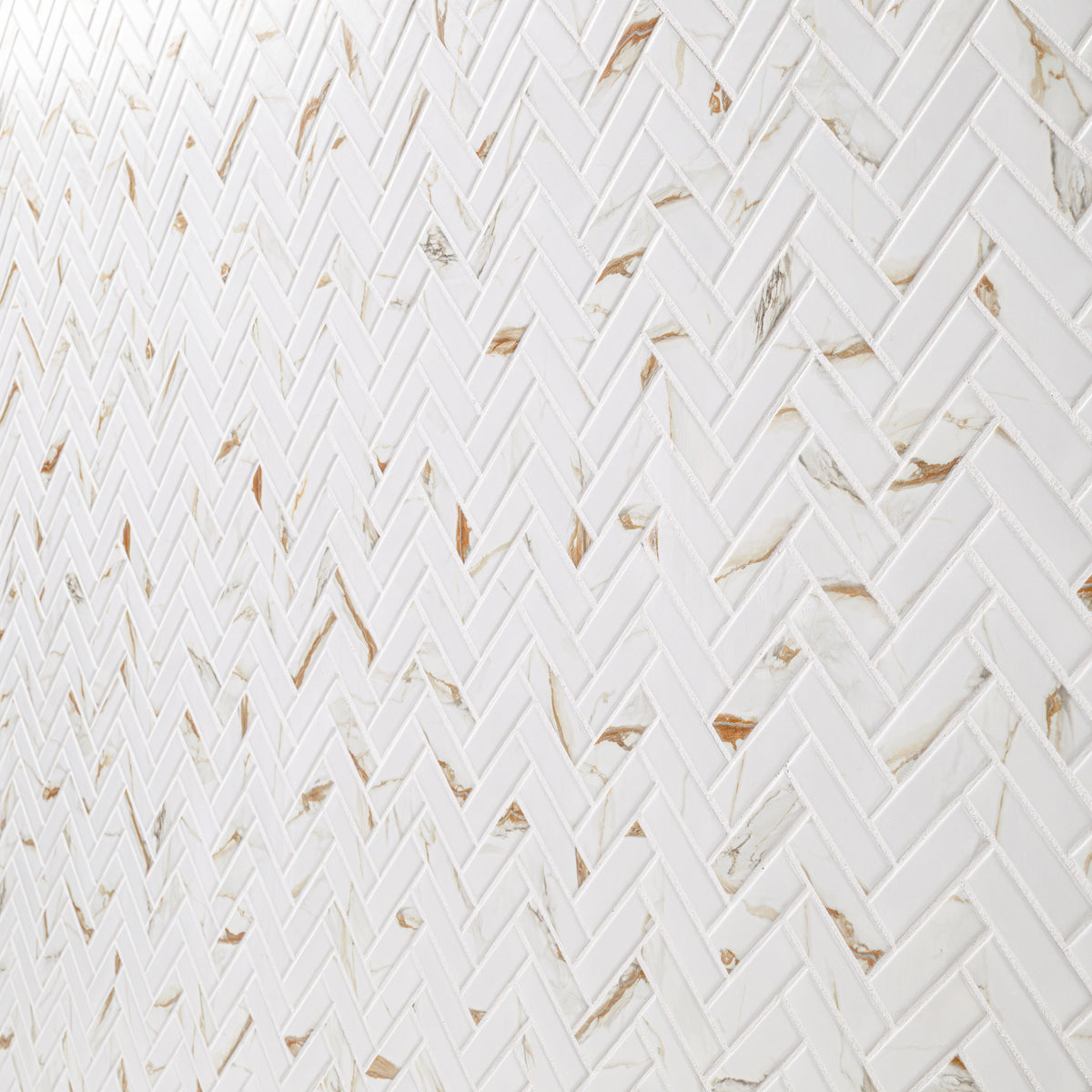 MSI Calacatta Gold Matte Herringbone angle