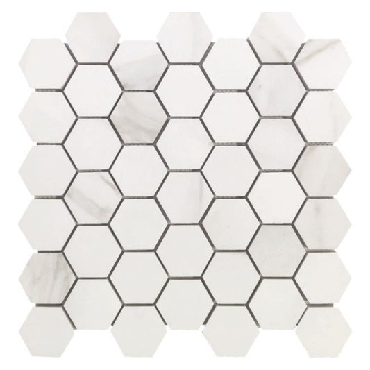 Classici Calacatta Gold Matte Hexagon 12 x 12 - Hey Tiles