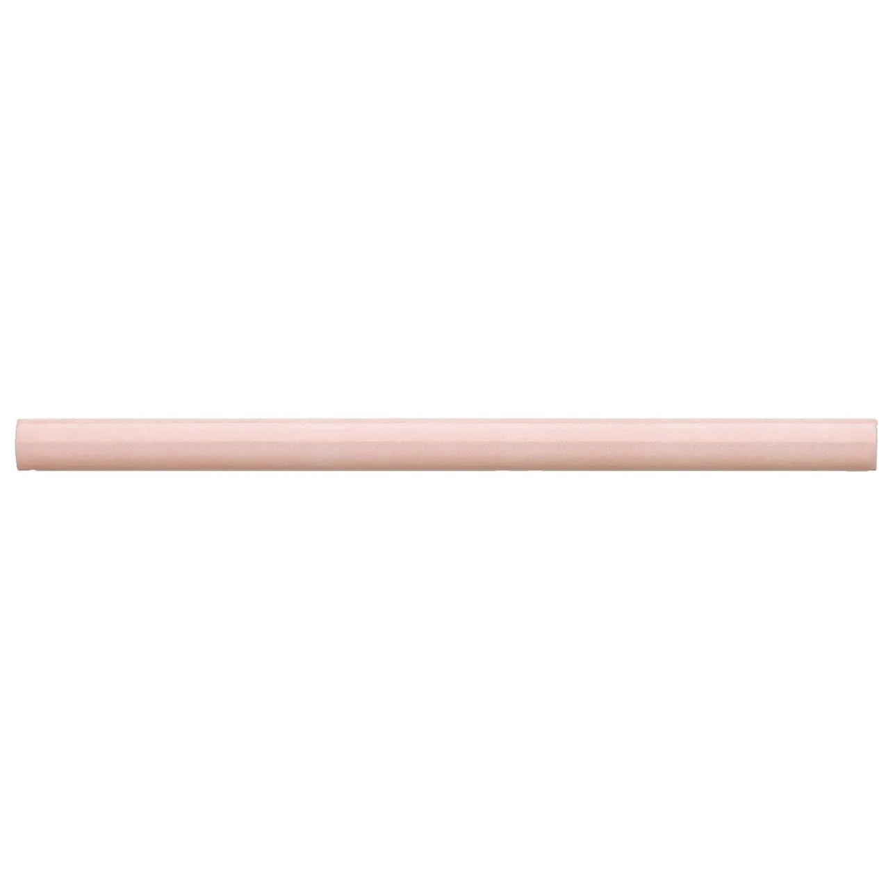 Cloe 0.5" x 8" Ceramic Jolly Miter Edge in Pink - Hey Tiles