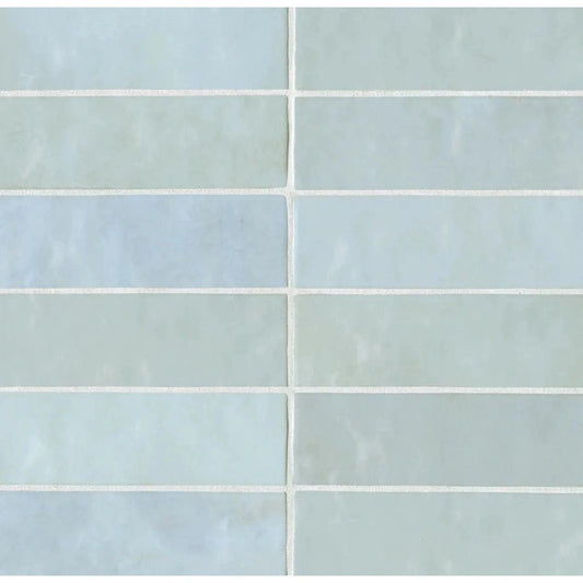 Cloe 2.5" x 8" Ceramic Tile in Baby Blue - Hey Tiles