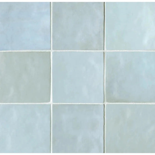 Cloe 5" x 5" Ceramic Tile in Baby Blue - Hey Tiles