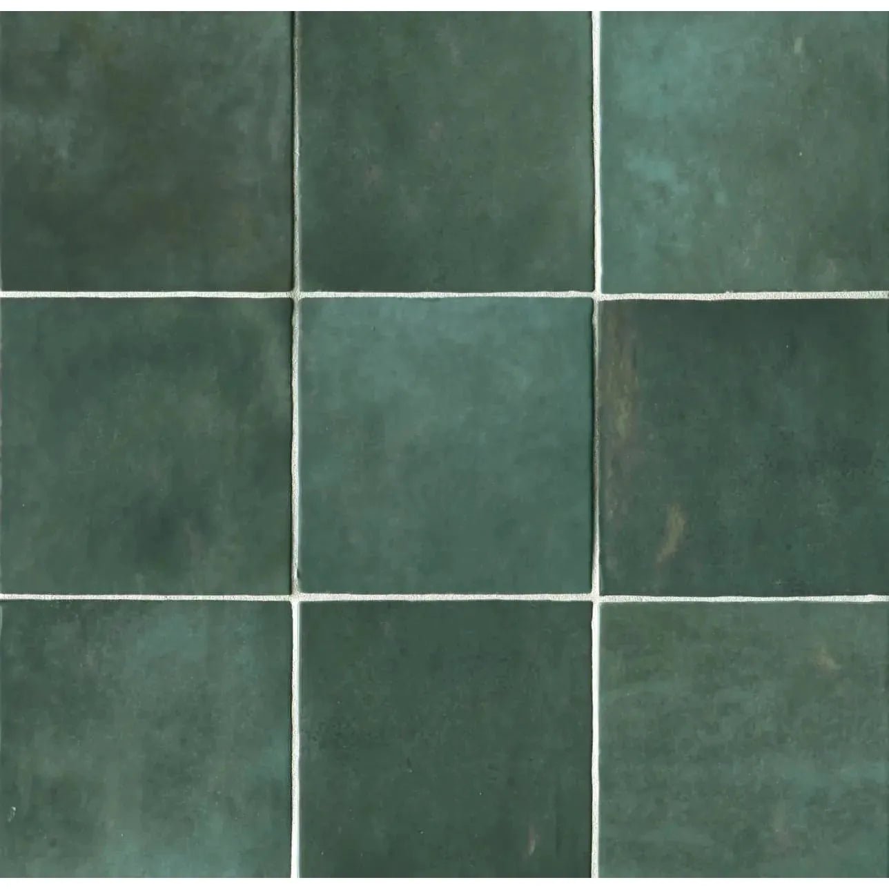 Cloe 5" x 5" Ceramic Tile in Green - Hey Tiles