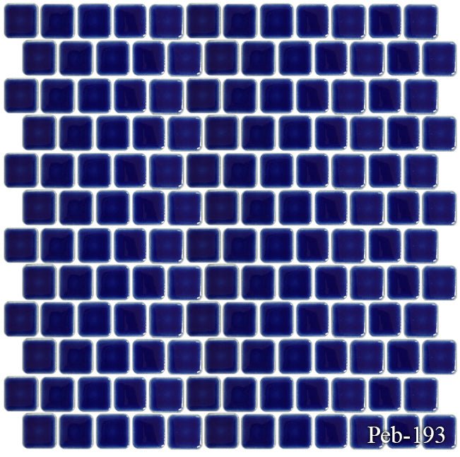 Cobalt Blue 1x1 Fujiwa Pool Tile Peb Series - Hey Tiles