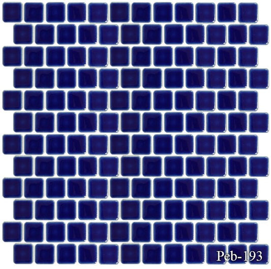 Cobalt Blue 1x1 Fujiwa Pool Tile Peb Series - Hey Tiles