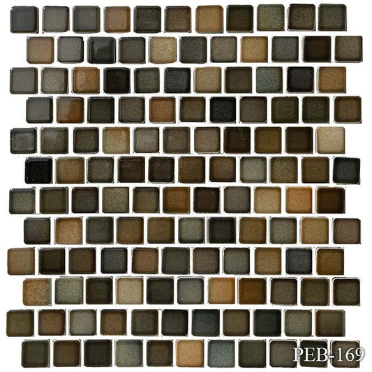 Coffee Blend 1x1 Fujiwa Pool Tile Peb Series - Hey Tiles