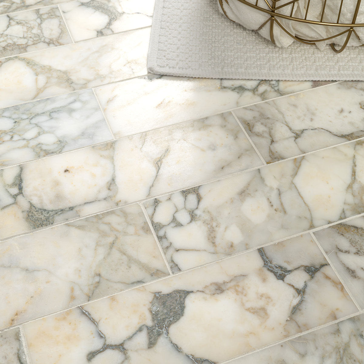 MSI Coronado 4x12 Honed marble tile vignette