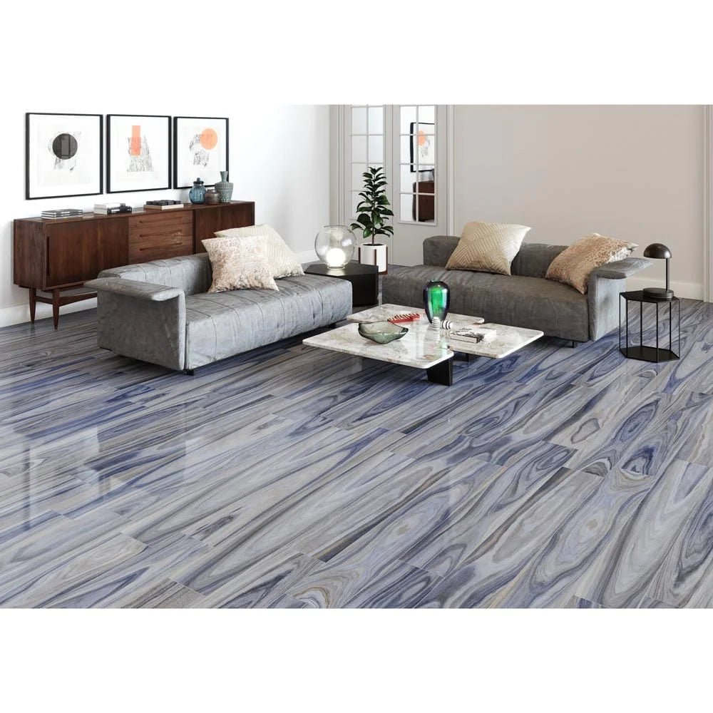 Dellano Exotic Blue 8 x 48 Porcelain Tile - Hey Tiles