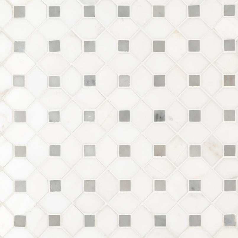 MSI Bianco Dolomite Dotty polished mosaic
