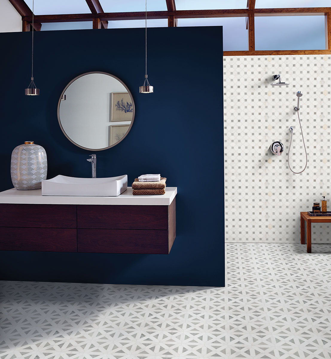 MSI Bianco Dolomite Dotty room scene