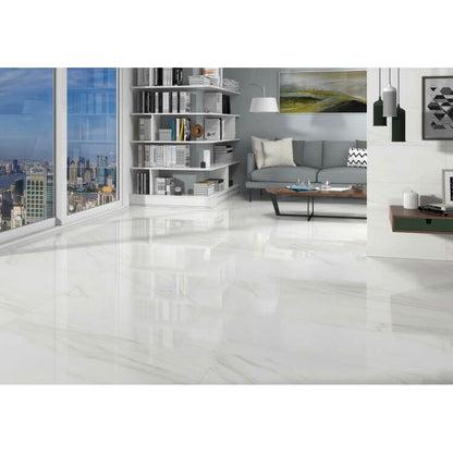 EC Calacatta Gold Polished 48 x 48 - Hey Tiles