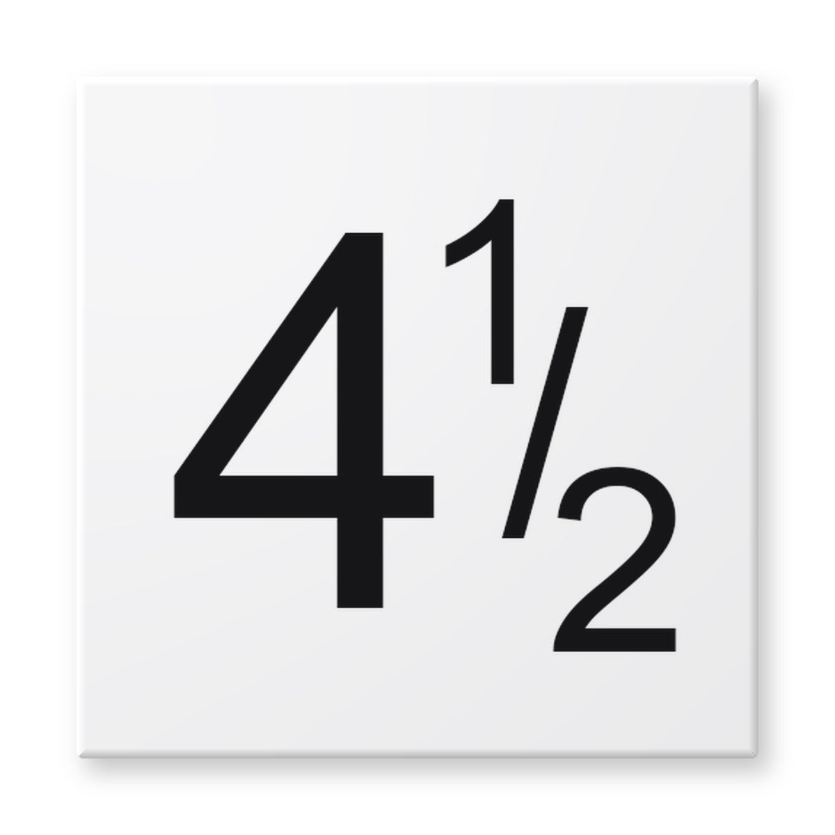 Fujiwa 6x6 pool depth marker tile 4 1/2 – white porcelain, black lettering