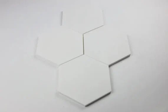 Greek Thassos White Marble 6" X 6" Hexagon Mosaic - Hey Tiles