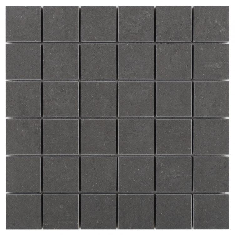 Grey Dark Matte Mosaic 12 x 12 - Hey Tiles