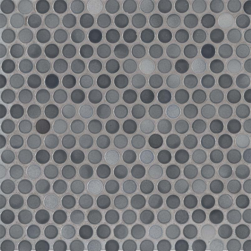 MSI Grigio Mix Penny Round mosaic detail