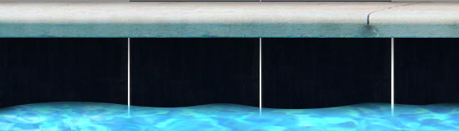 Fujiwa GS-BLACK Black 6" x 6" Gloss Solid glazed porcelain pool tile